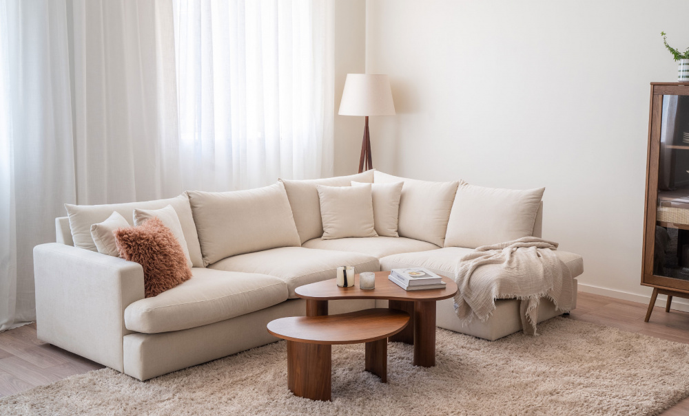 BOLNUEVO L-Soffa Hger Beige i gruppen Vardagsrum / Soffor / Hrnsoffor hos SoffaDirekt.se (BOL-3A-CON2)