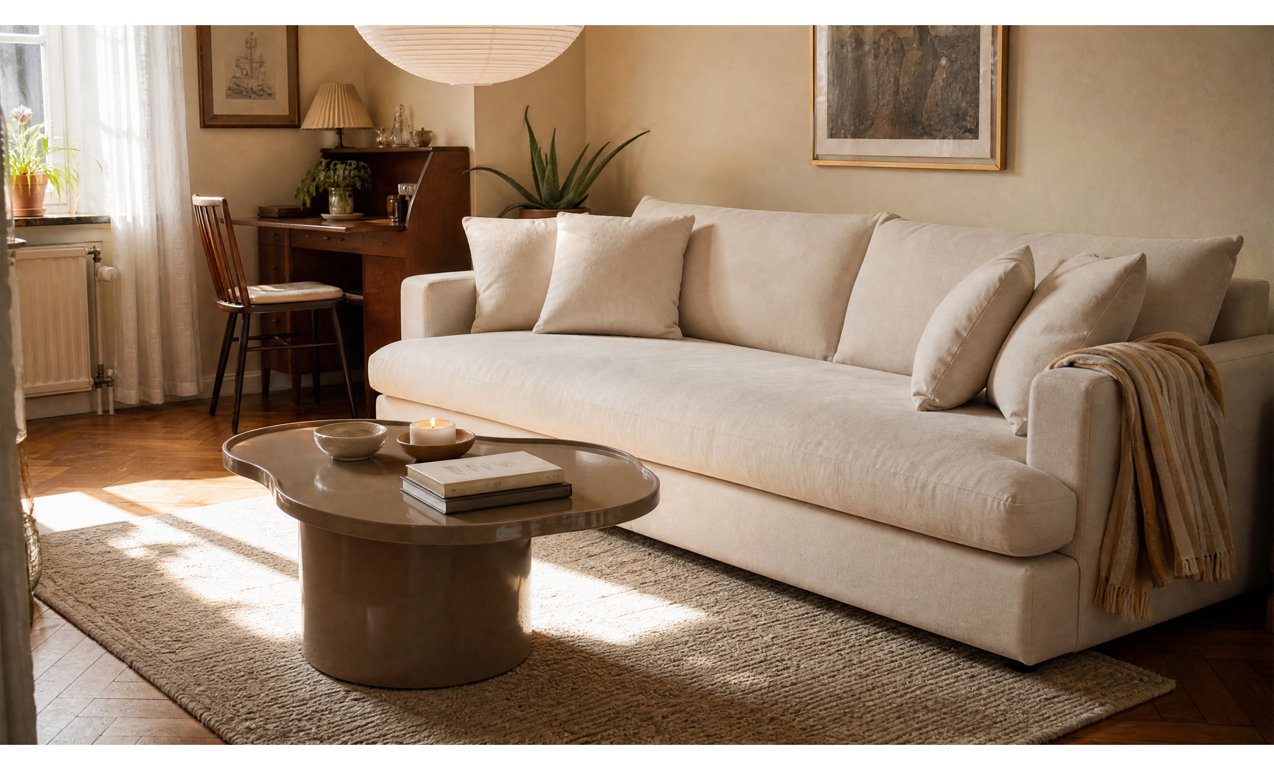 BOLNUEVO 3-sitssoffa Hel Dyna Beige