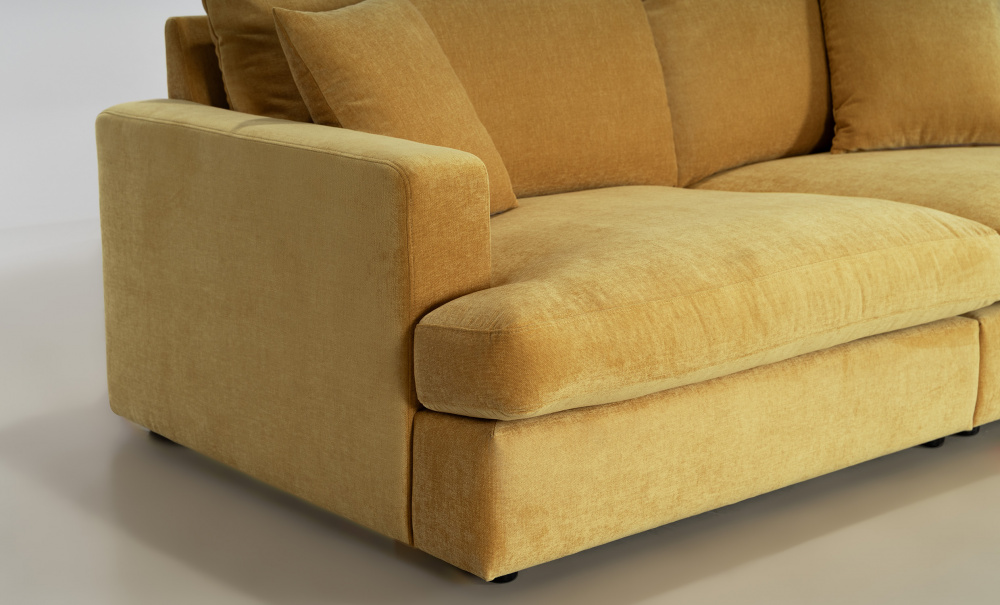 BOLNUEVO 3-sitssoffa Senapsgul i gruppen Vardagsrum / Soffor / 3-sits soffor hos SoffaDirekt.se (BOL-3S-CON16)