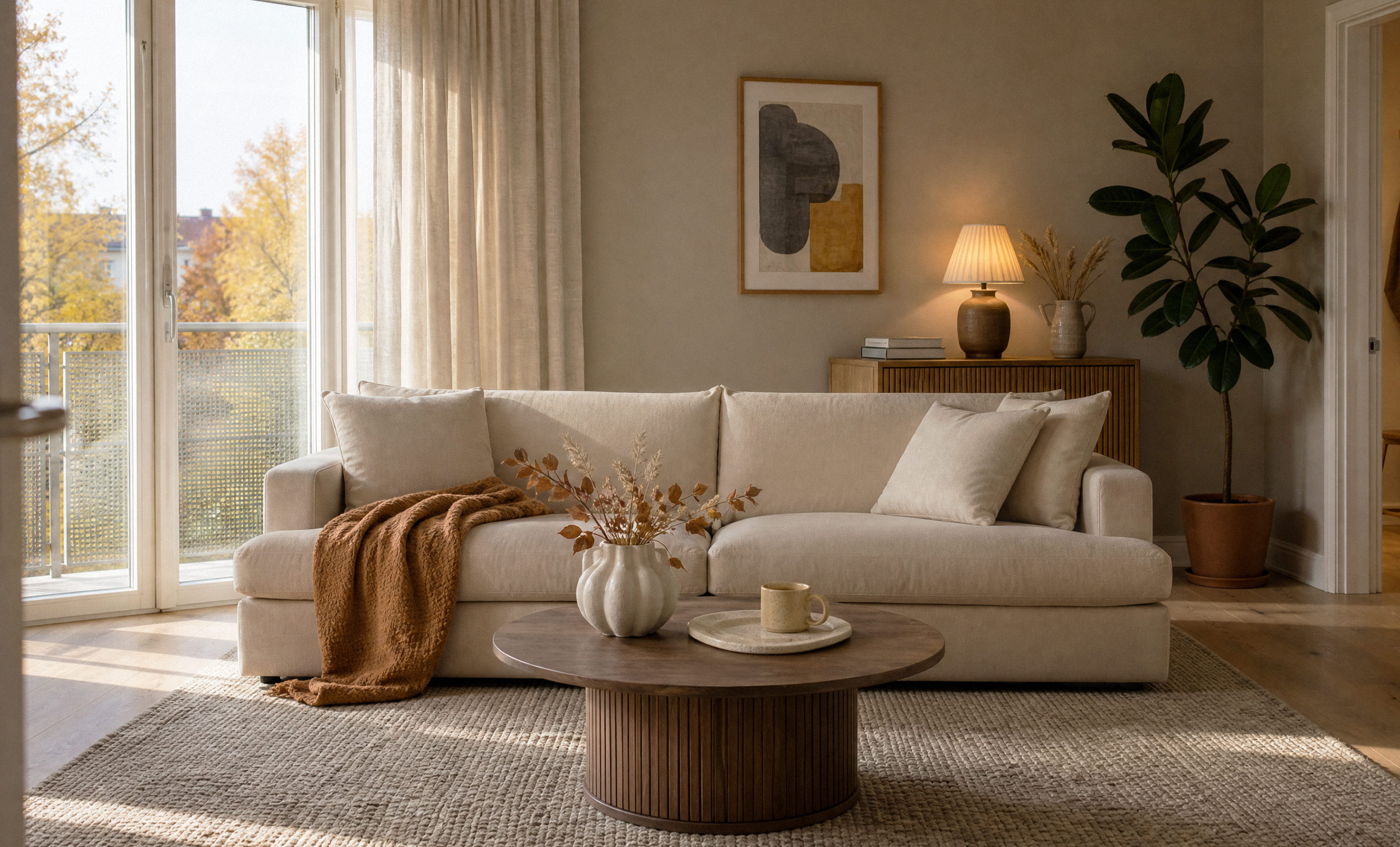 BOLNUEVO 3-sitssoffa Beige