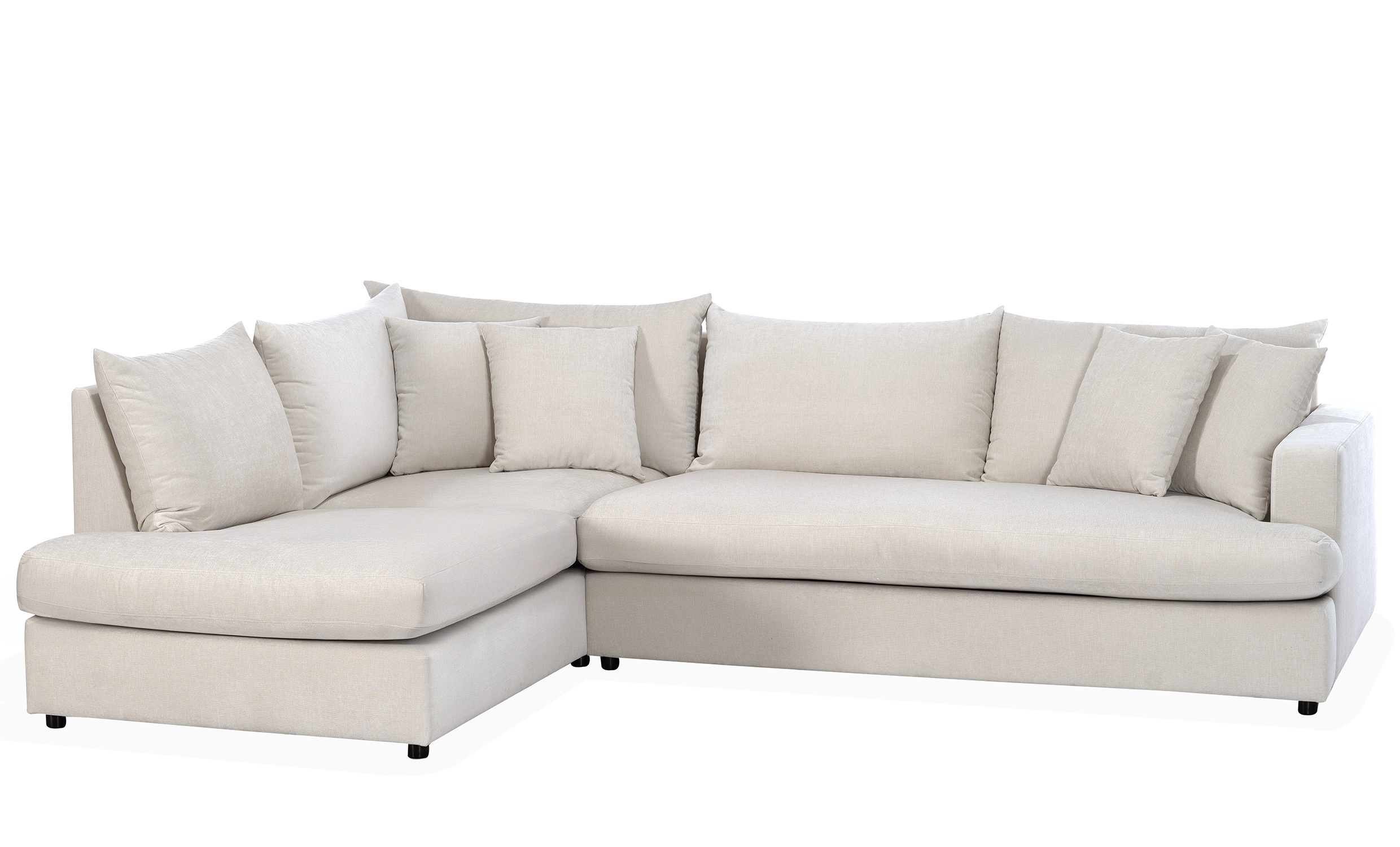 BOLNUEVO L-Soffa Vnster Hel Dyna Beige