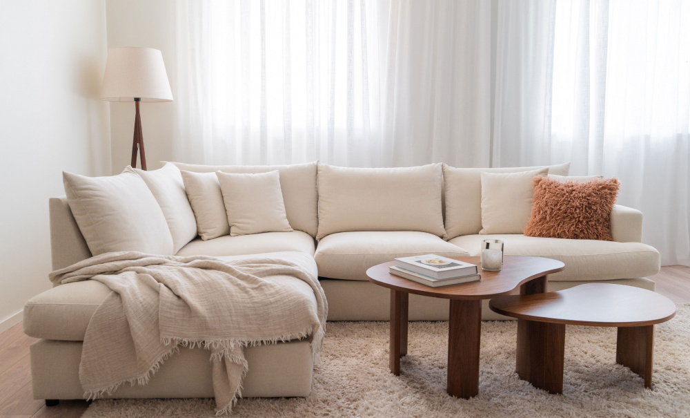 BOLNUEVO L-Soffa Vnster Offwhite i gruppen Vardagsrum / Soffor / Hrnsoffor hos SoffaDirekt.se (BOL-A3-CON1)