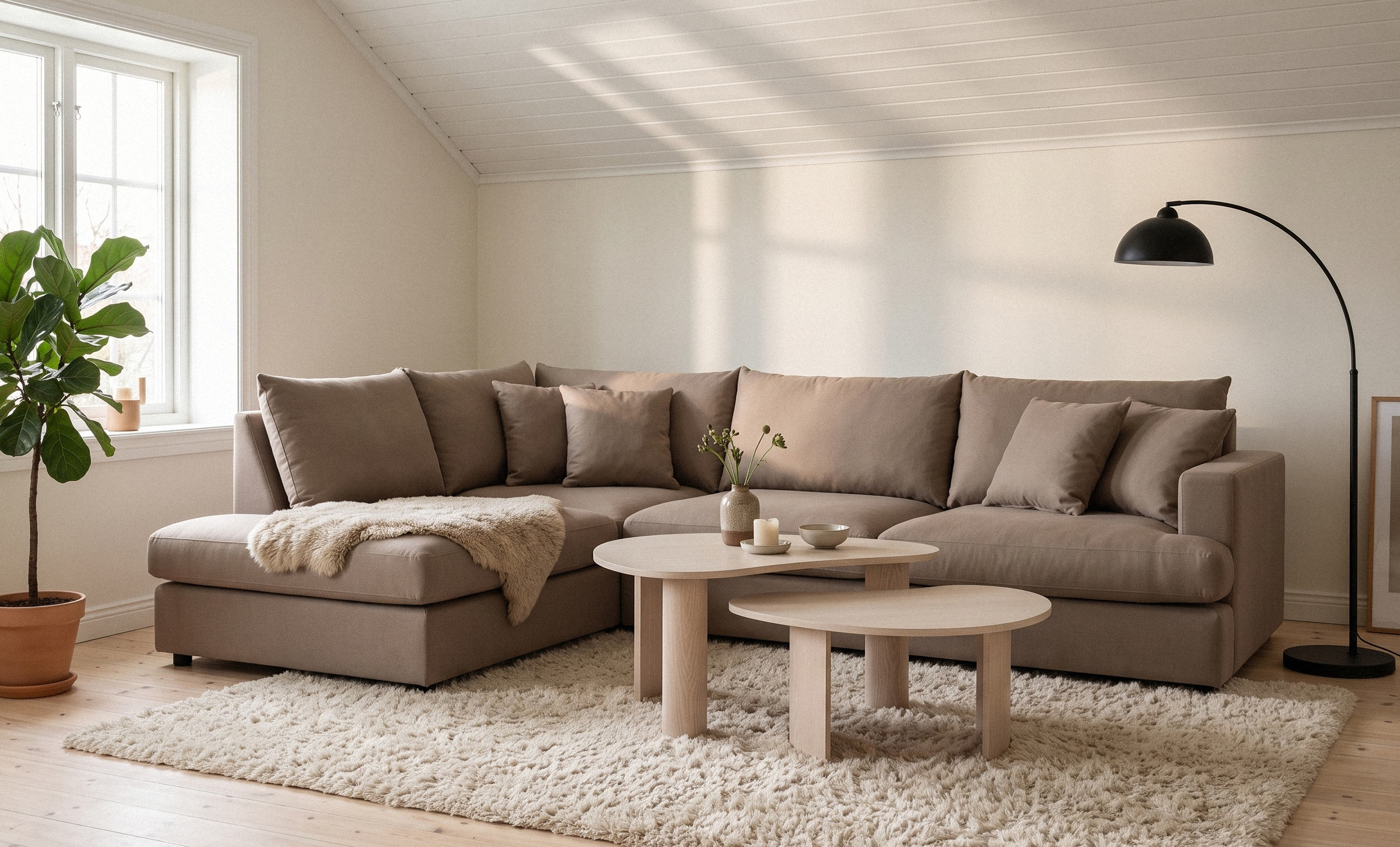 BOLNUEVO L-Soffa Vänster Mullvad