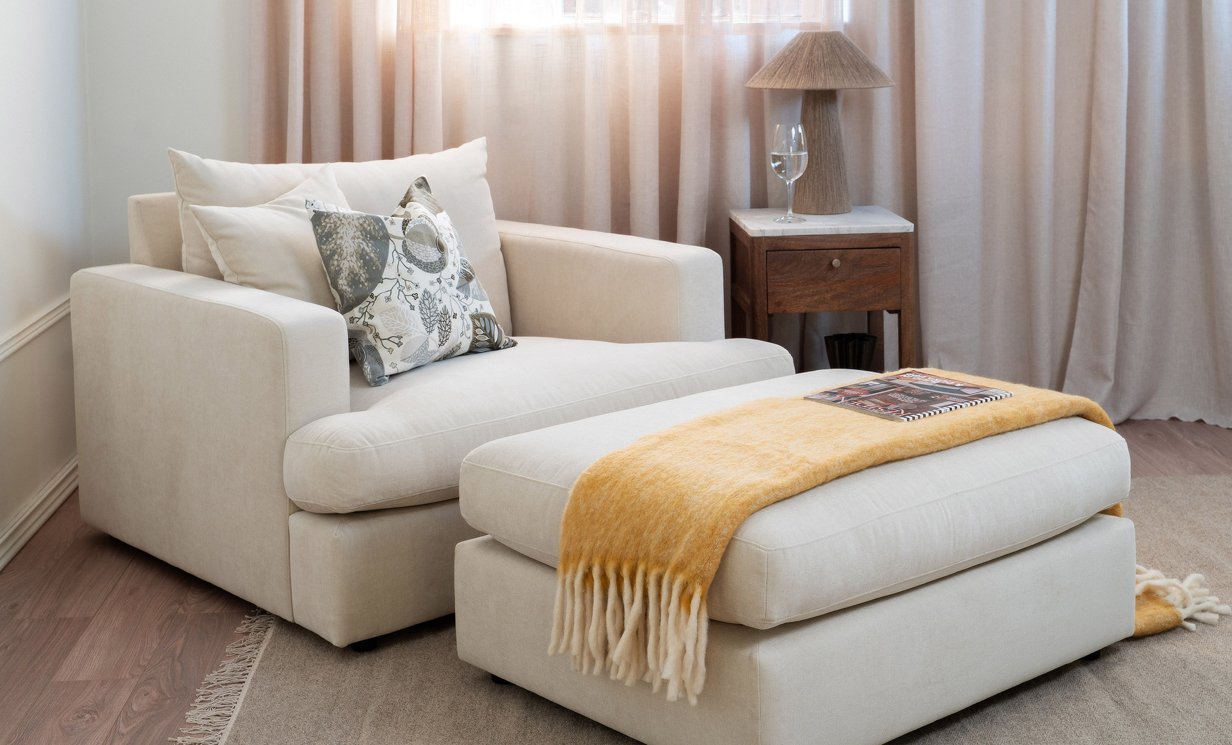 BOLNUEVO Fotpall Offwhite	