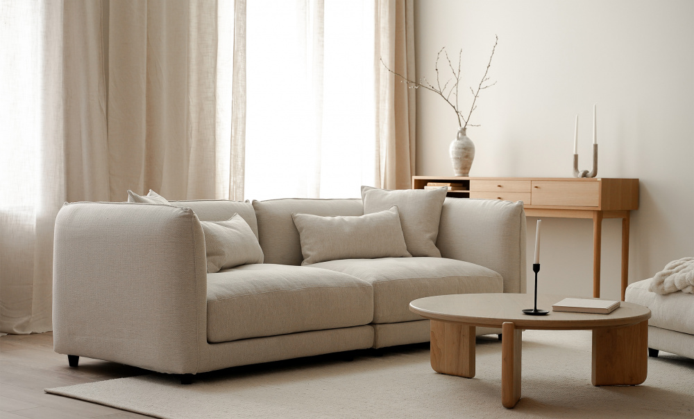 BROKLYN Modulsoffa 4-sits Offwhite i gruppen Vardagsrum / Soffor / 4-sits soffor hos SoffaDirekt.se (COR-2-MITT-1-WH)