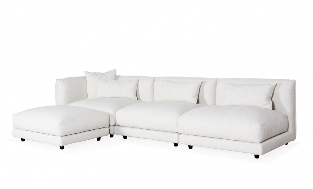 BROKLYN Modulsoffa Divan Vnster Offwhite i gruppen Vardagsrum / Soffor / Modulsoffor hos SoffaDirekt.se (COR-L-1-MITT-2-WH)