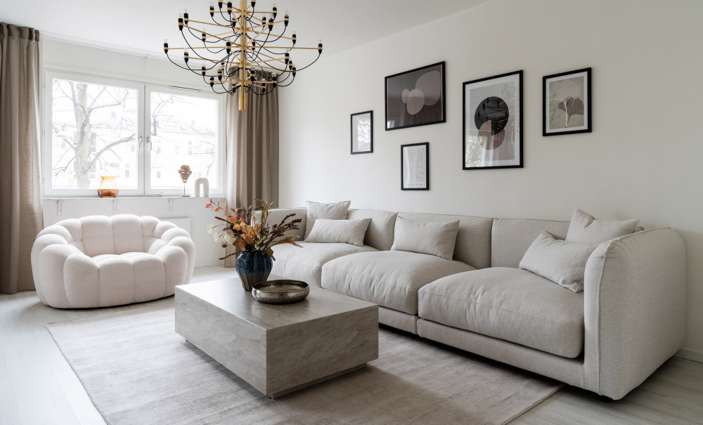 BROKLYN Modulsoffa Divan Hger Offwhite i gruppen Vardagsrum / Soffor / Modulsoffor hos SoffaDirekt.se (COR-R-1-MITT-2-WH)