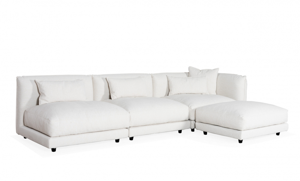BROKLYN Modulsoffa Divan Hger Offwhite i gruppen Vardagsrum / Soffor / Divansoffor hos SoffaDirekt.se (COR-R-1-MITT-2-WH)