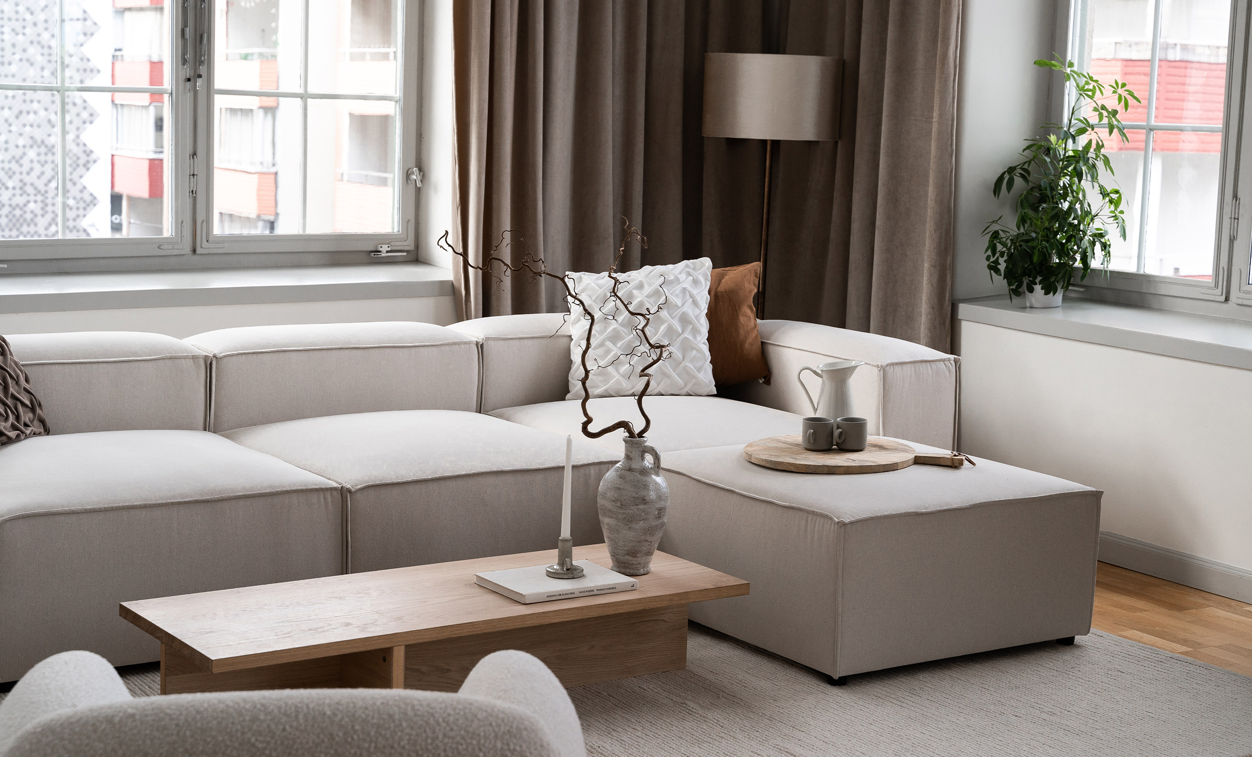 CUBIT PREMIUM Divansoffa Sandbeige