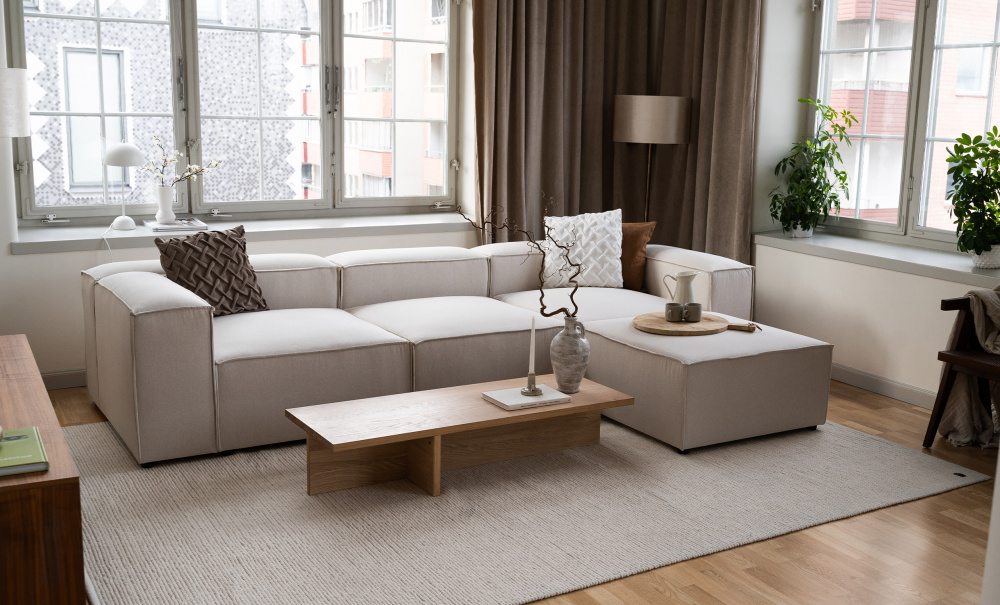 CUBIT PREMIUM Divansoffa Large Sandbeige i gruppen Vardagsrum / Soffor / Modulsoffor hos SoffaDirekt.se (CUPR-4D-D4-BR001)