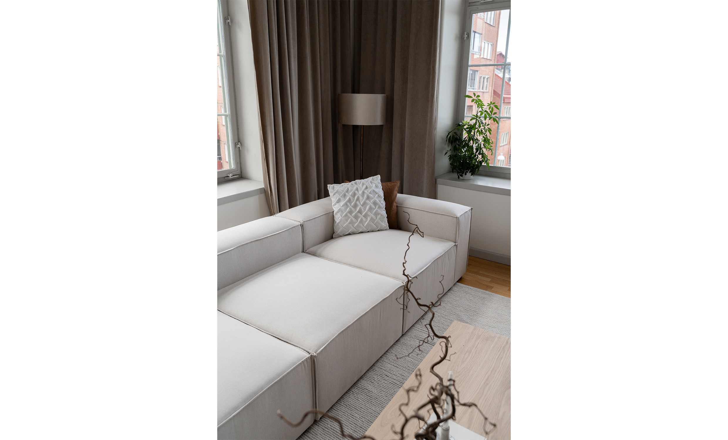 CUBIT PREMIUM 4-sitssoffa Sandbeige