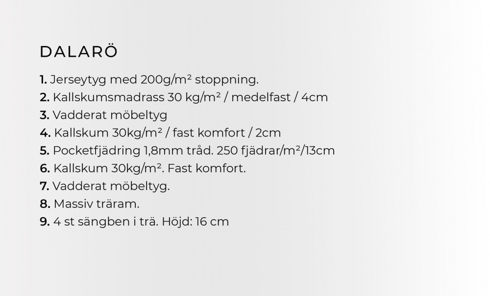 DALAR� 160 S�ngpaket M�rk� Sand i gruppen Sovrum / S�ngar / S�ngar 160 hos SoffaDirekt.se (DAL-MOR160PKT-SA)