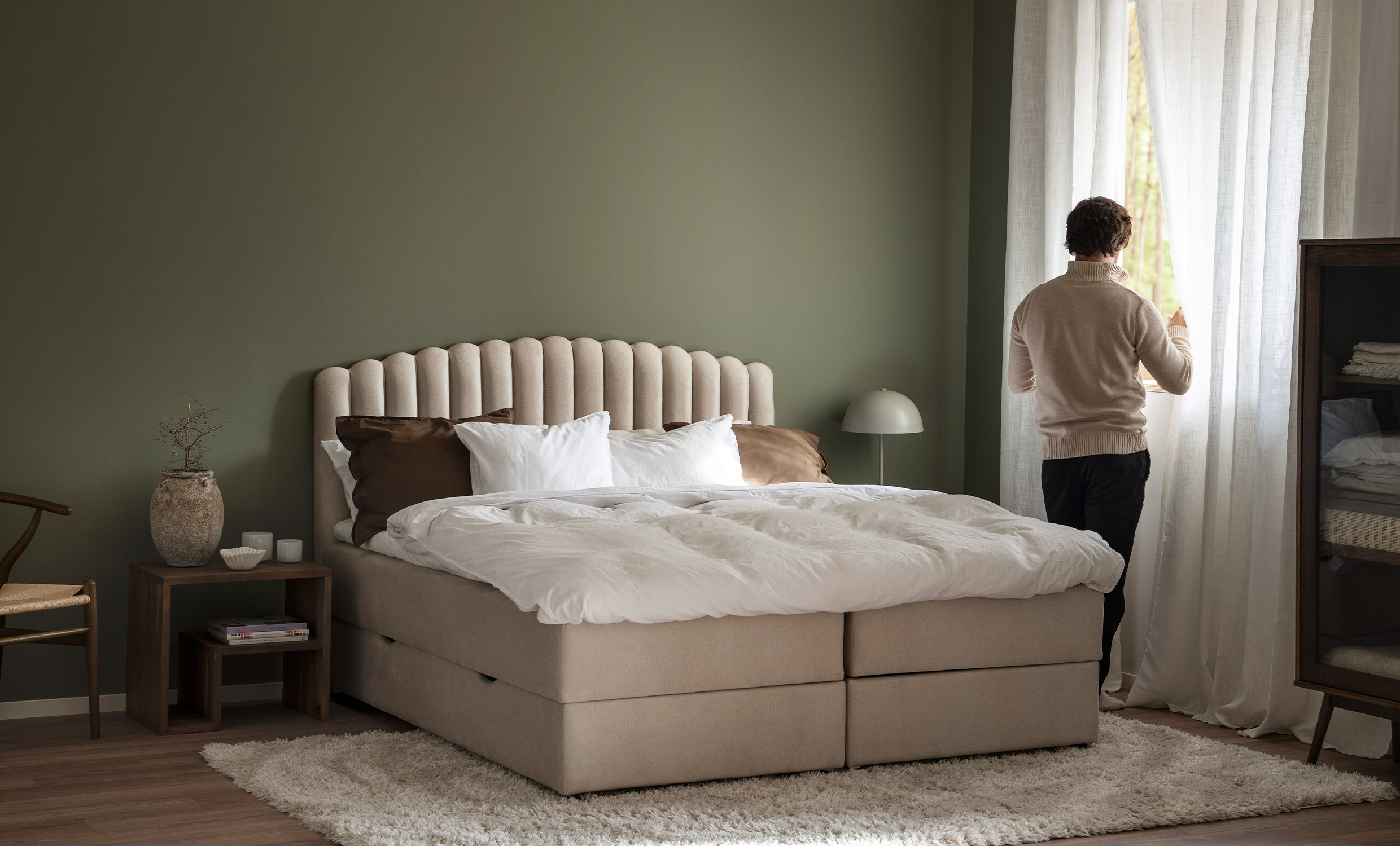 DANVIK/PRIMO 180 Sngpaket Sammet Beige