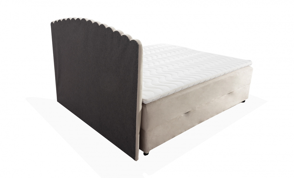 DANVIK/PRIMO 180 Sngpaket Sammet Beige i gruppen Sovrum / Sngar / Sngar 180 hos SoffaDirekt.se (DAN-PRISG180-MO02)