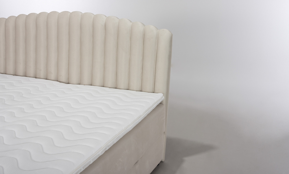 DANVIK/PRIMO 180 Sngpaket Sammet Beige i gruppen Sovrum / Sngar / Sngar 180 hos SoffaDirekt.se (DAN-PRISG180-MO02)