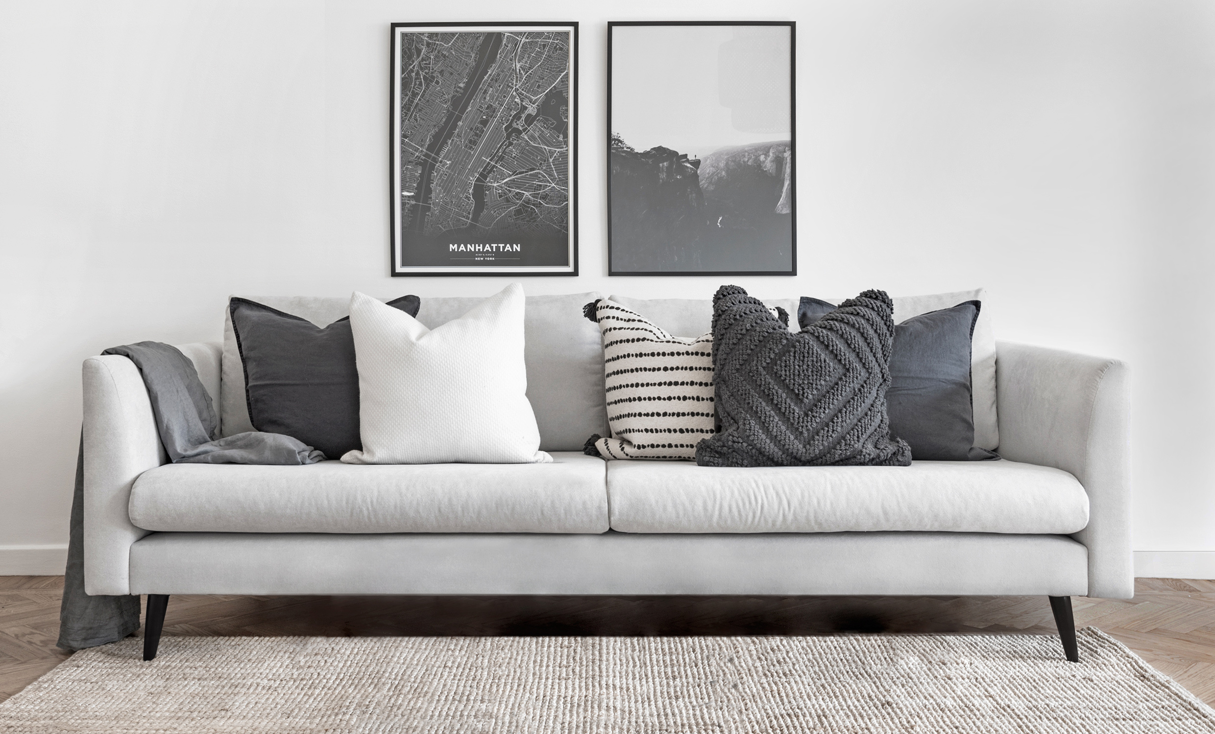 DJURSHOLM 4-sitssoffa Beige