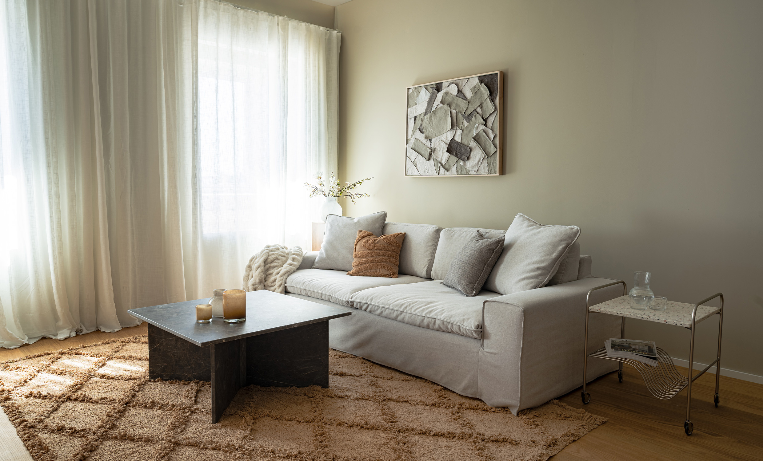 DOVER Grand Deluxe 4-sitssoffa Greige