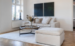 DOVER Grand Deluxe Fotpall Sandbeige