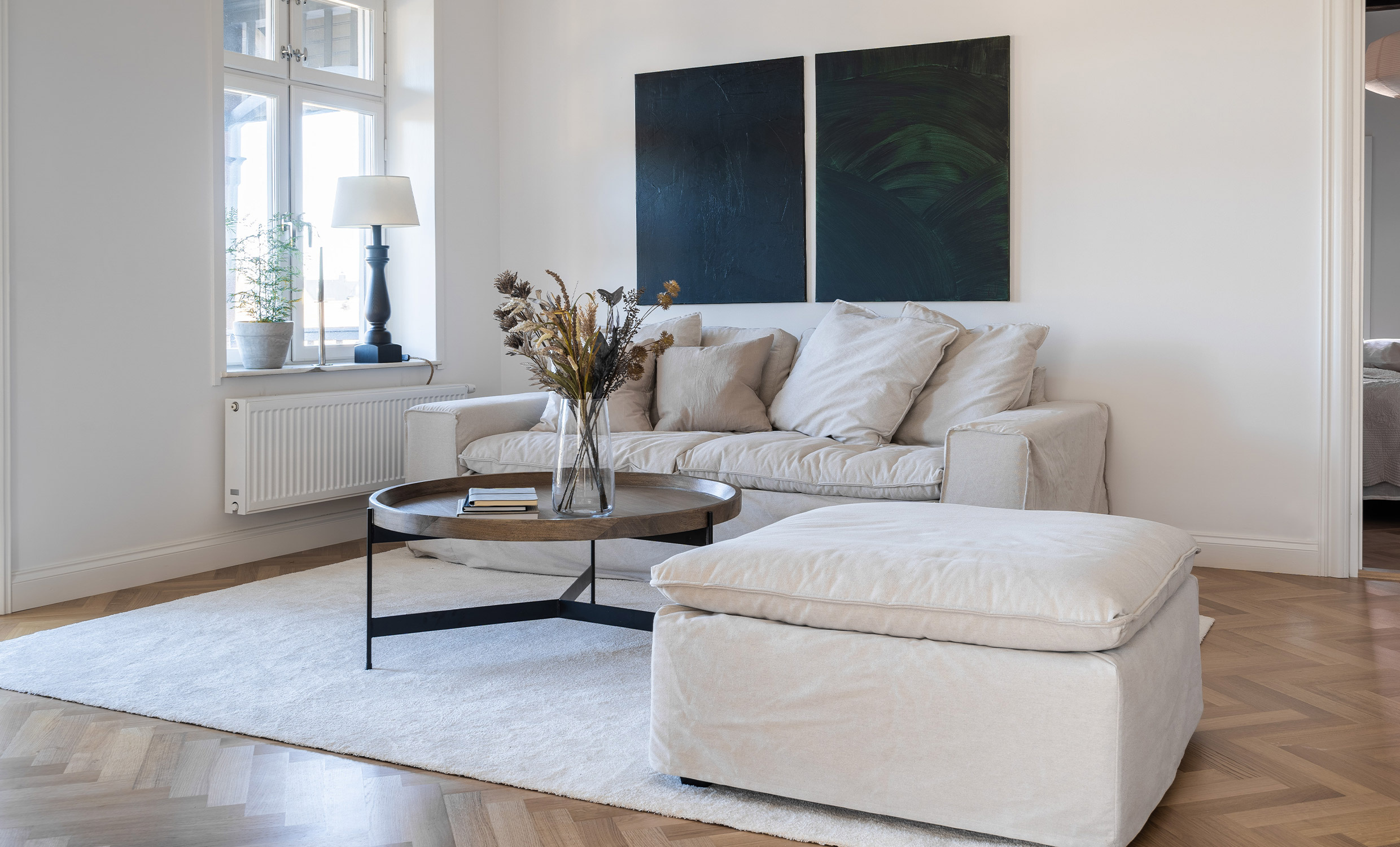 DOVER Grand Deluxe Fotpall Linnebeige