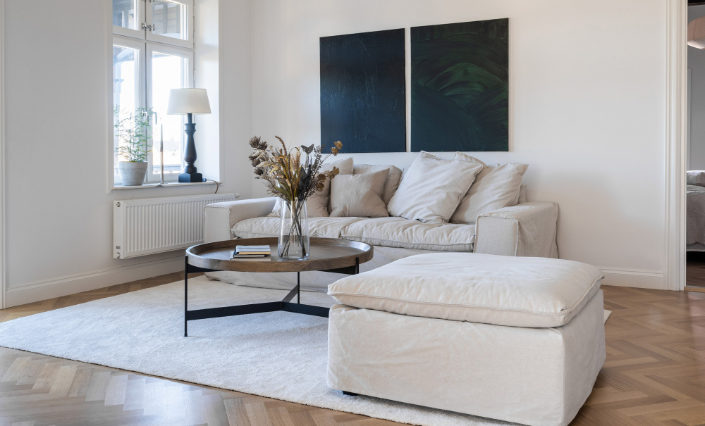 Bild nr 3 (DOVER Grand Deluxe Fotpall Sandbeige)