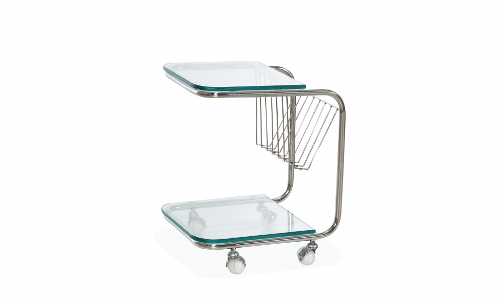 GENESIS Rullbord Glas i gruppen Vardagsrum / Soffbord hos SoffaDirekt.se (GE-SB-TROLLEY)
