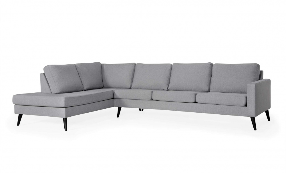 GOTLAND L-soffa Vnster Ljusgr i gruppen Vardagsrum / Soffor / Hrnsoffor hos SoffaDirekt.se (GOA3SA11)
