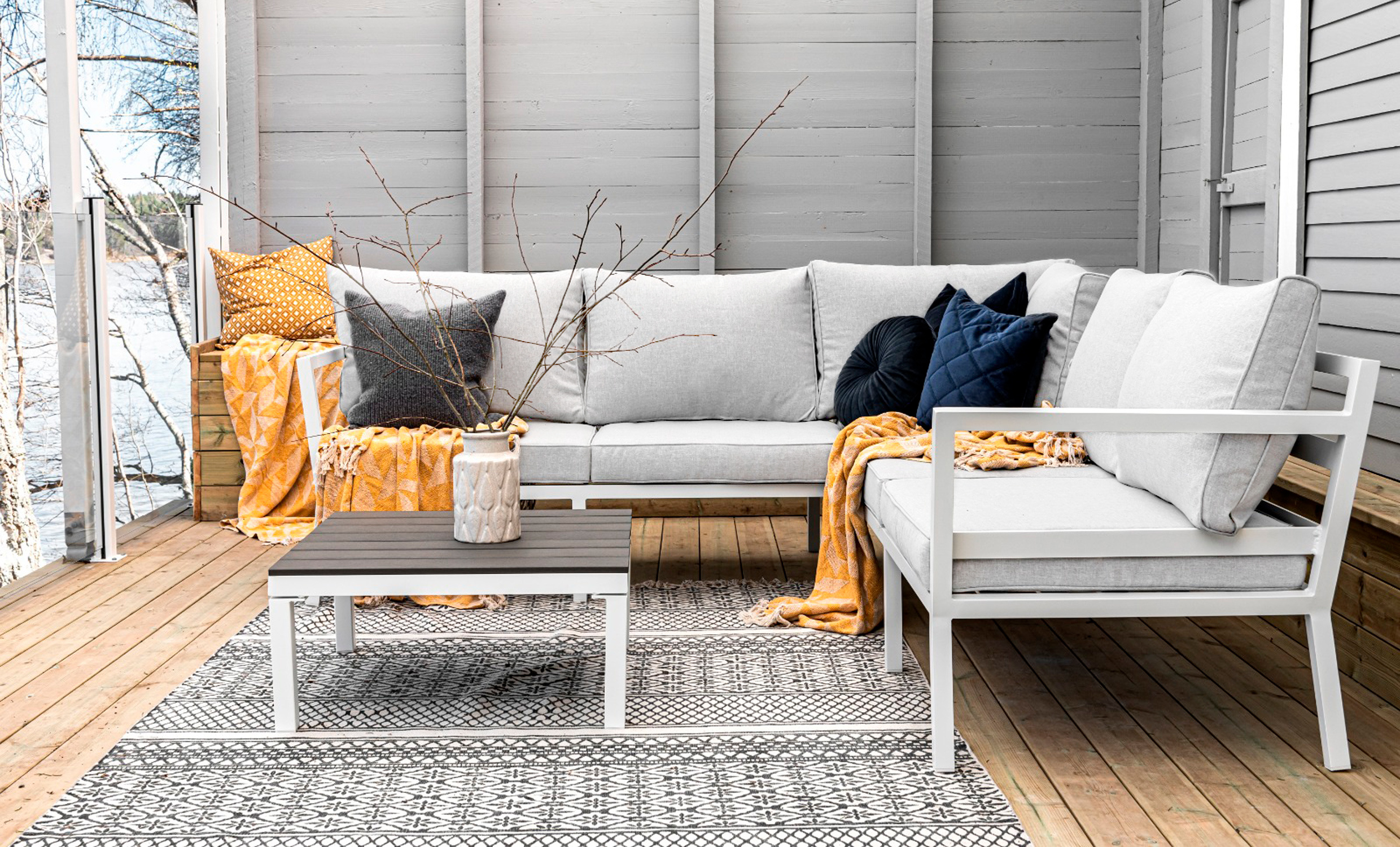 GRINDA Loungesoffa + Pall