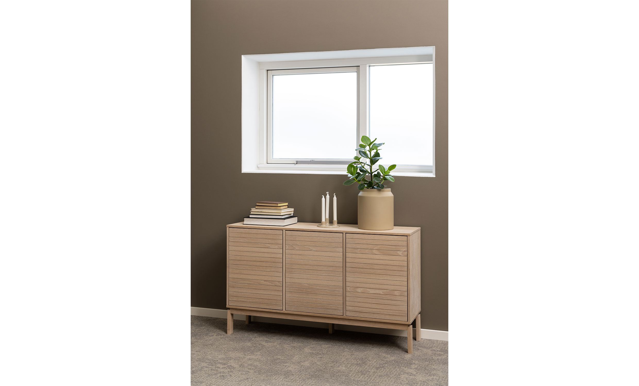 SOLVEIG Sidobord 135 Vit
