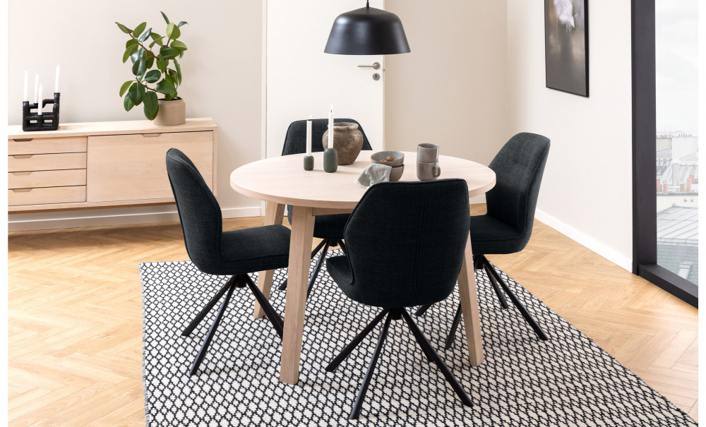 MATILDA Matbord 120-220 Vitoljad i gruppen Matplats / Bord / Matbord hos SoffaDirekt.se (H000023040)