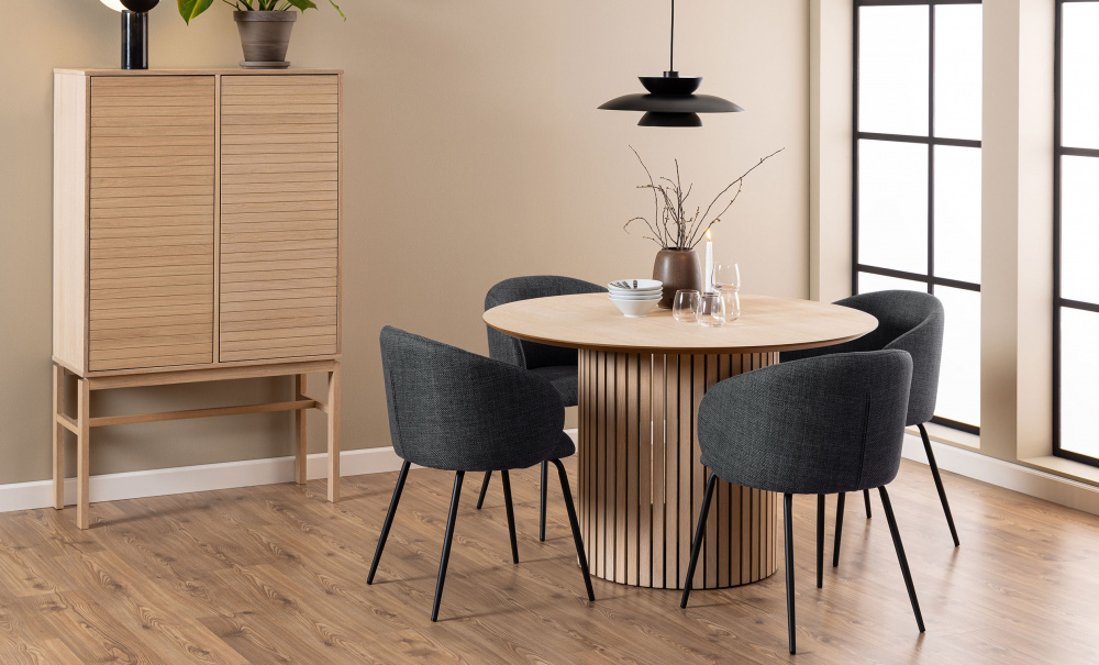SOLVEIG Matbord Rund Vit i gruppen Matplats / Bord / Matbord hos SoffaDirekt.se (H000023076)