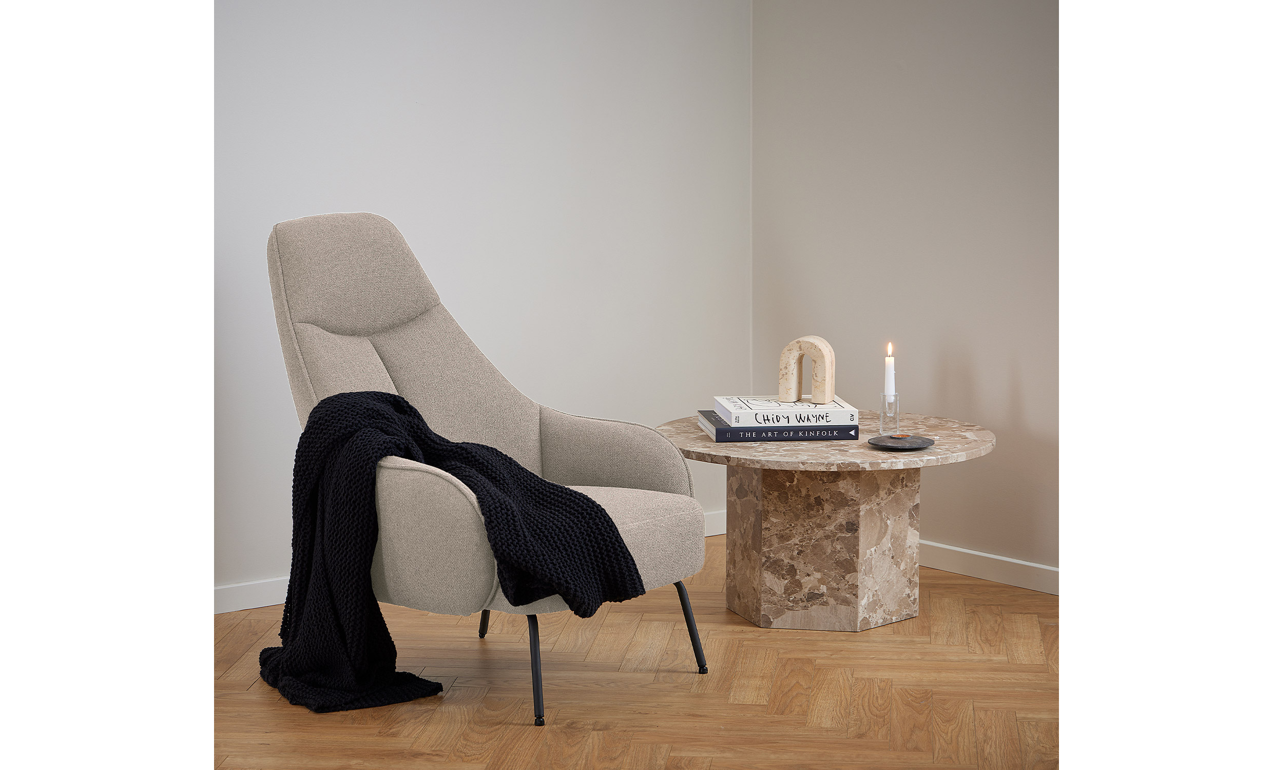 VERA Soffbord 80 Marmor Beige