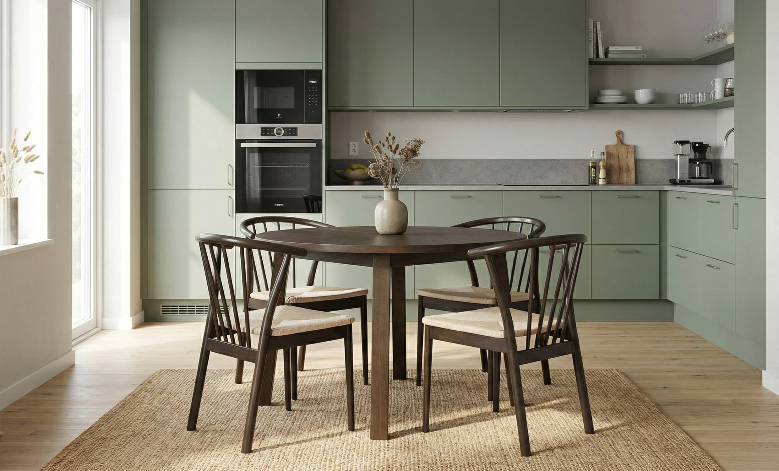 MATILDA 120-220/NINNI Matgrupp 4 Stolar Brun