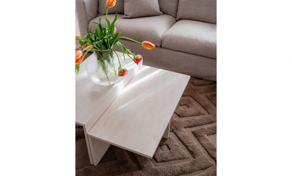 VERA Soffbord 90x90 Beige i gruppen Vardagsrum / Soffbord / Marmorbord hos SoffaDirekt.se (H000024493)