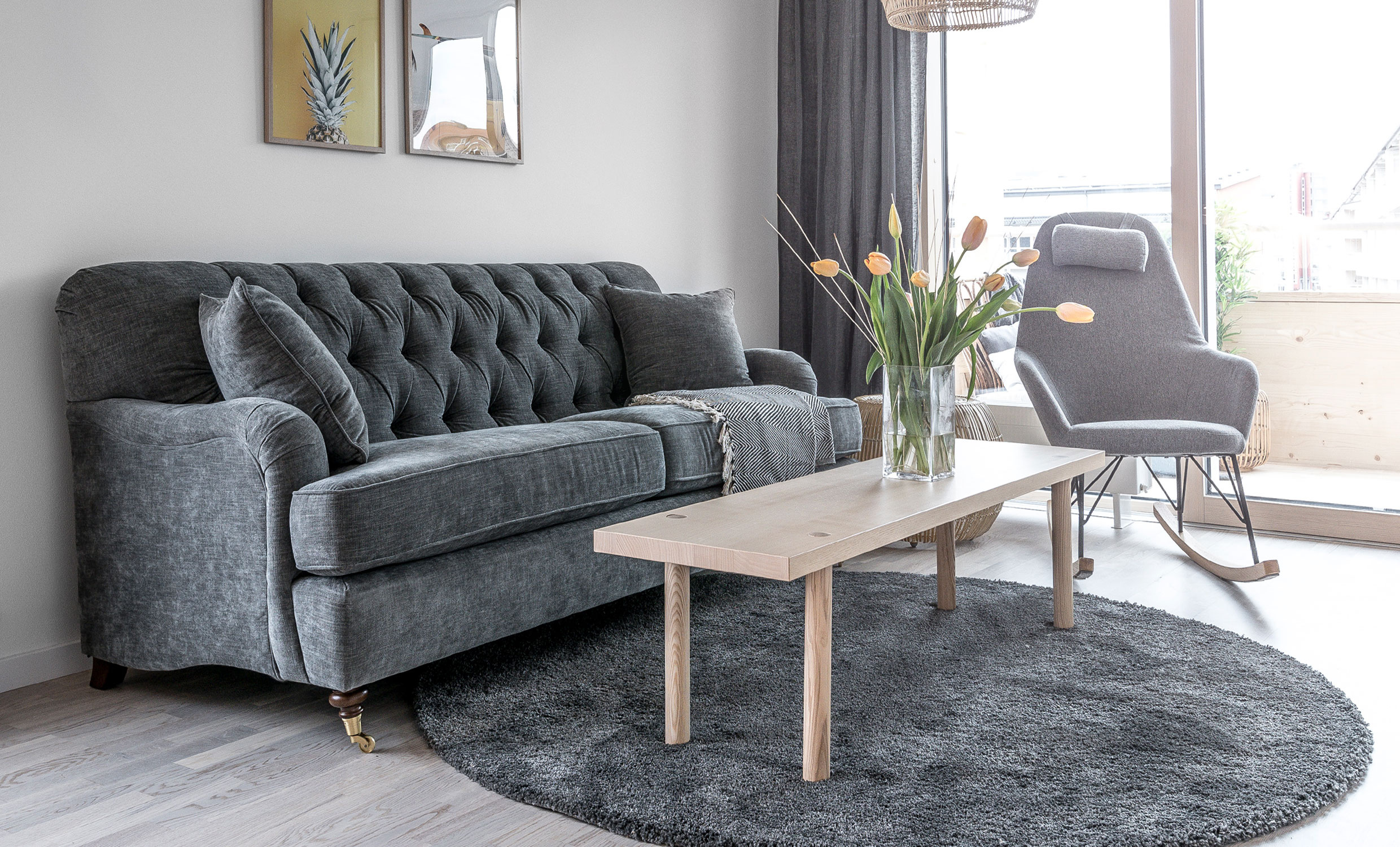 CROMWELL 3-sits soffa Mrkgr