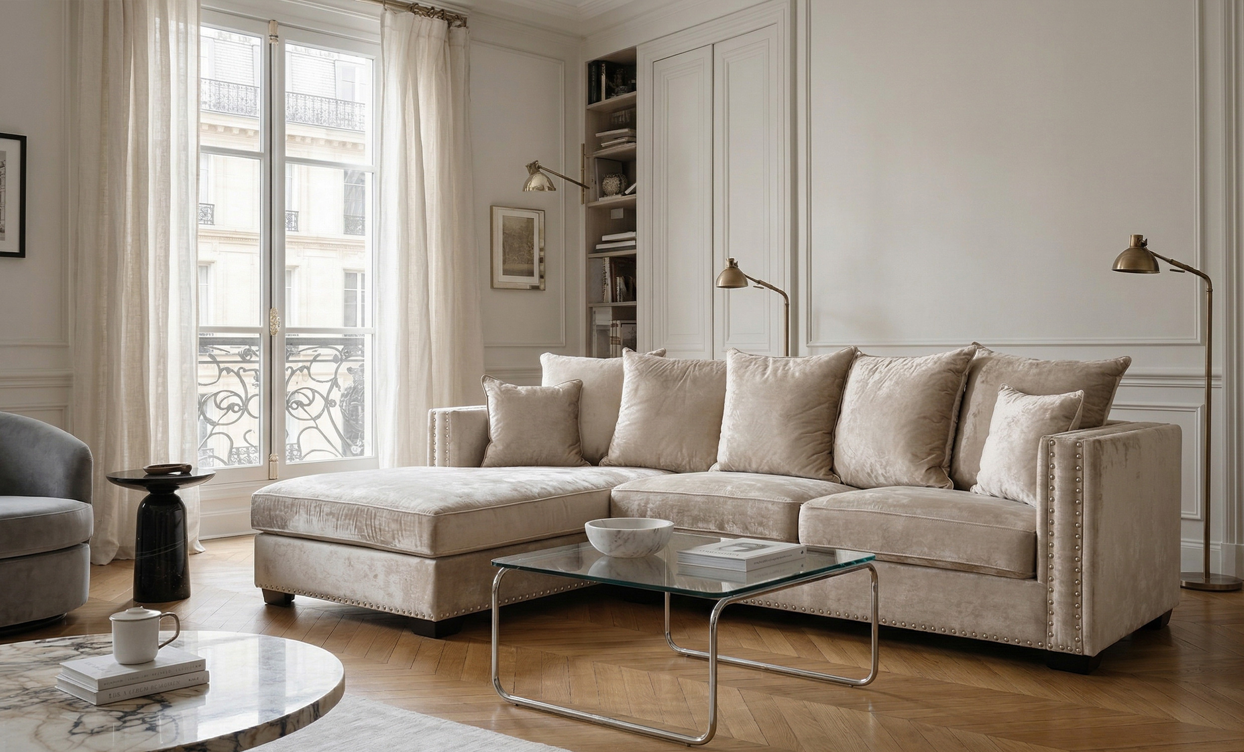 MANHATTAN Divansoffa Vänster Brun