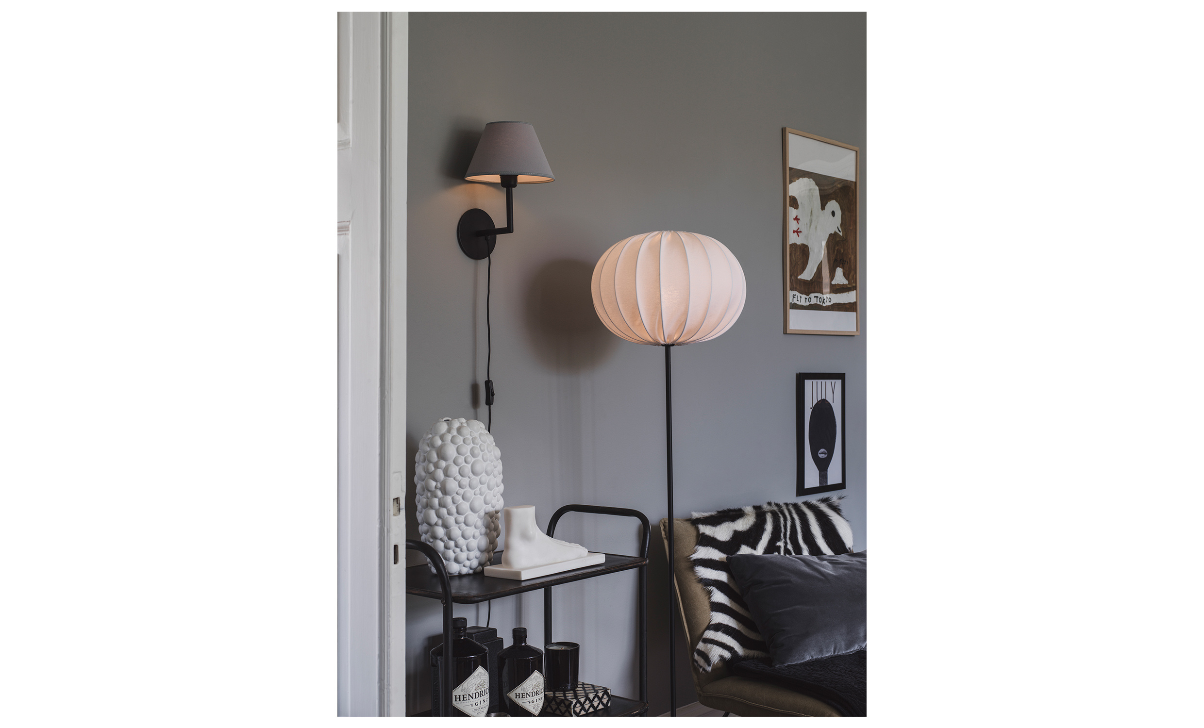 HILMA Takskrm Vit 40 cm