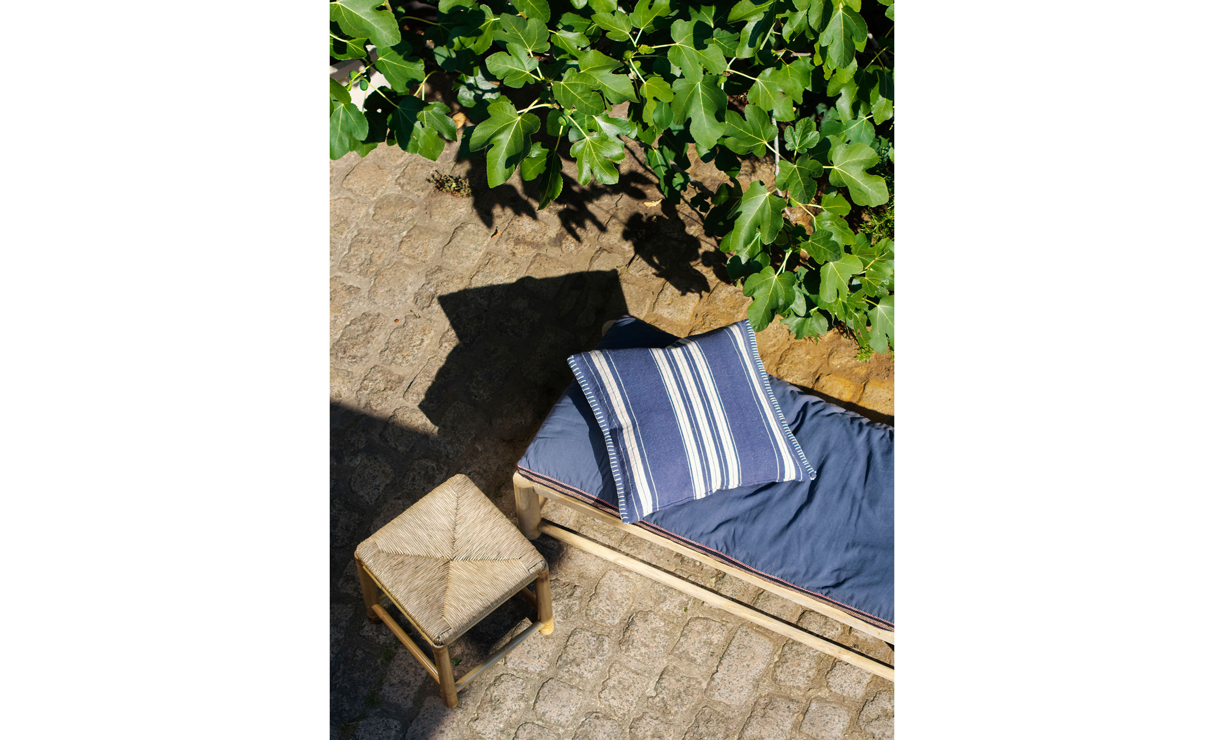 KUDDFODRAL 50x50 Navy/Vit