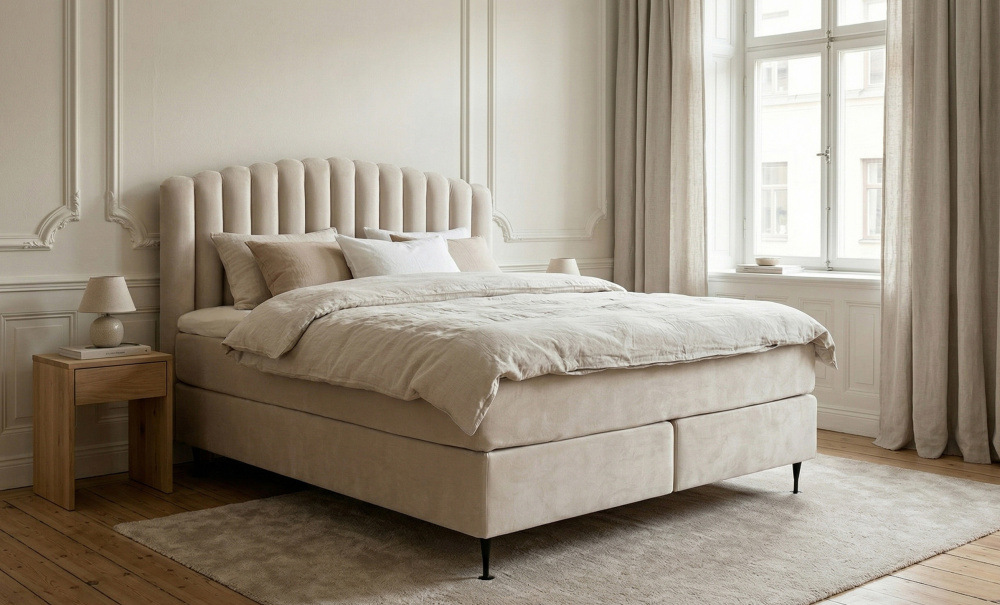 Bild nr 2 (OPERA/PRIMO HIGH 160 S�ngpaket Sammet Beige)