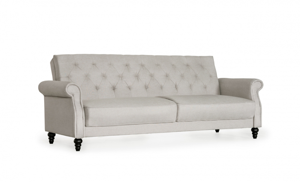 LEEDS Bddsoffa Chesterfield Ljusgr i gruppen Vardagsrum / Soffor / Bddsoffor hos SoffaDirekt.se (LAB-172N8-NM-28)