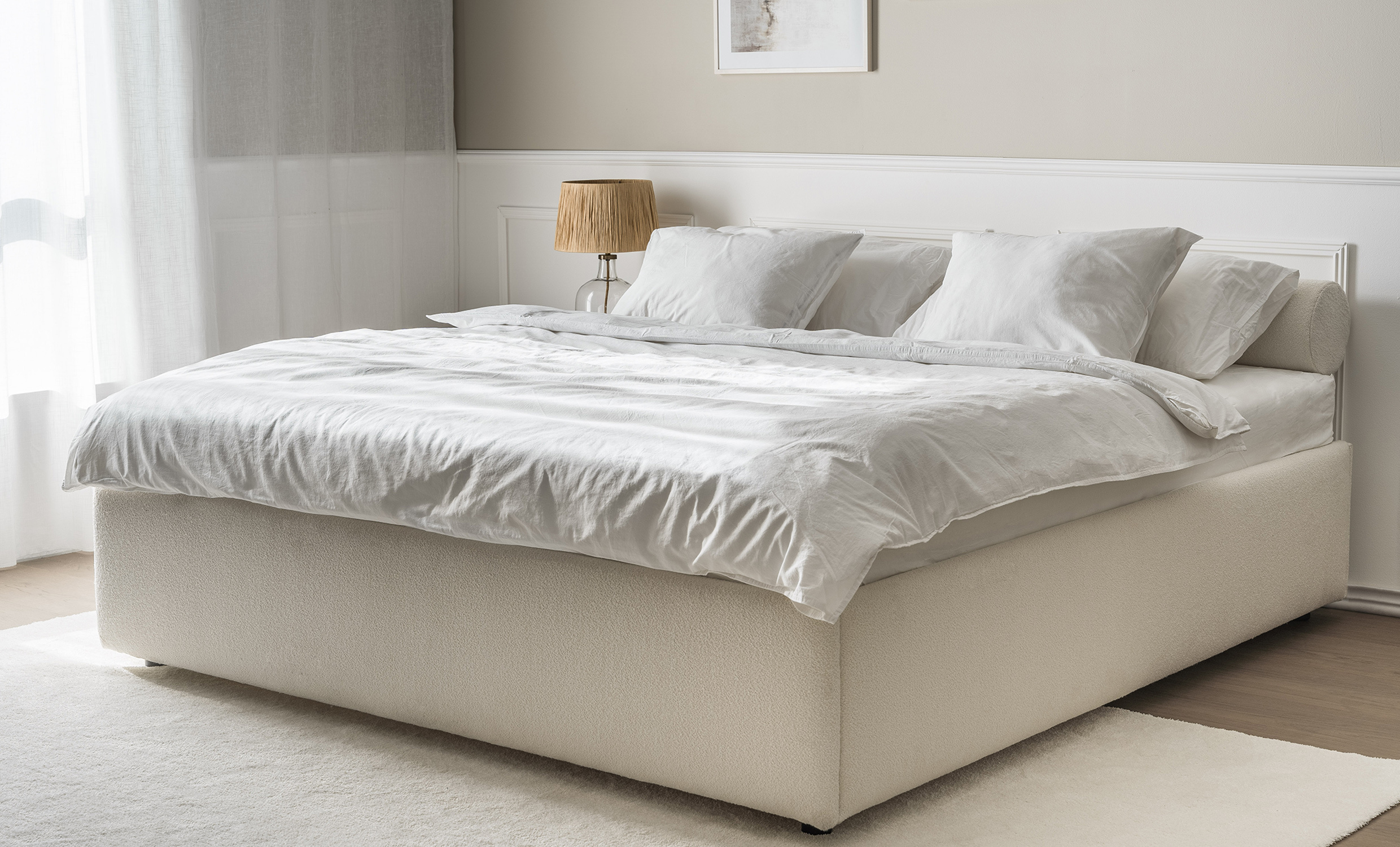 LOUICE Sngpaket 180 Boucl Offwhite