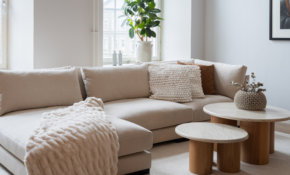 LYON 4-sits Modulsoffa Beige i gruppen Vardagsrum / Soffor / 4-sits soffor hos SoffaDirekt.se (LY-4S-CABE)