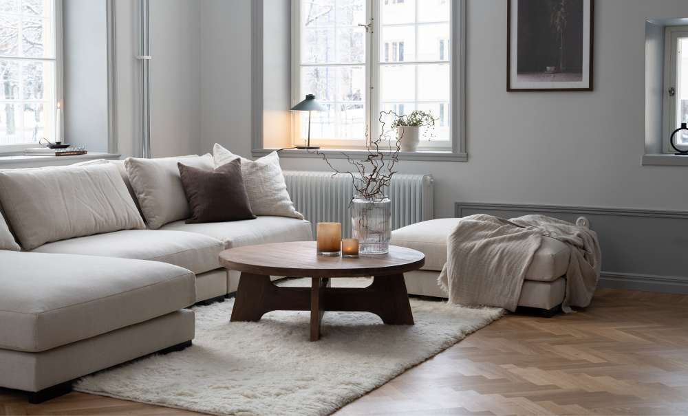 LYON Fotpall Beige i gruppen Vardagsrum / Soffor / Modulsoffor hos SoffaDirekt.se (LY-FS-CABE)