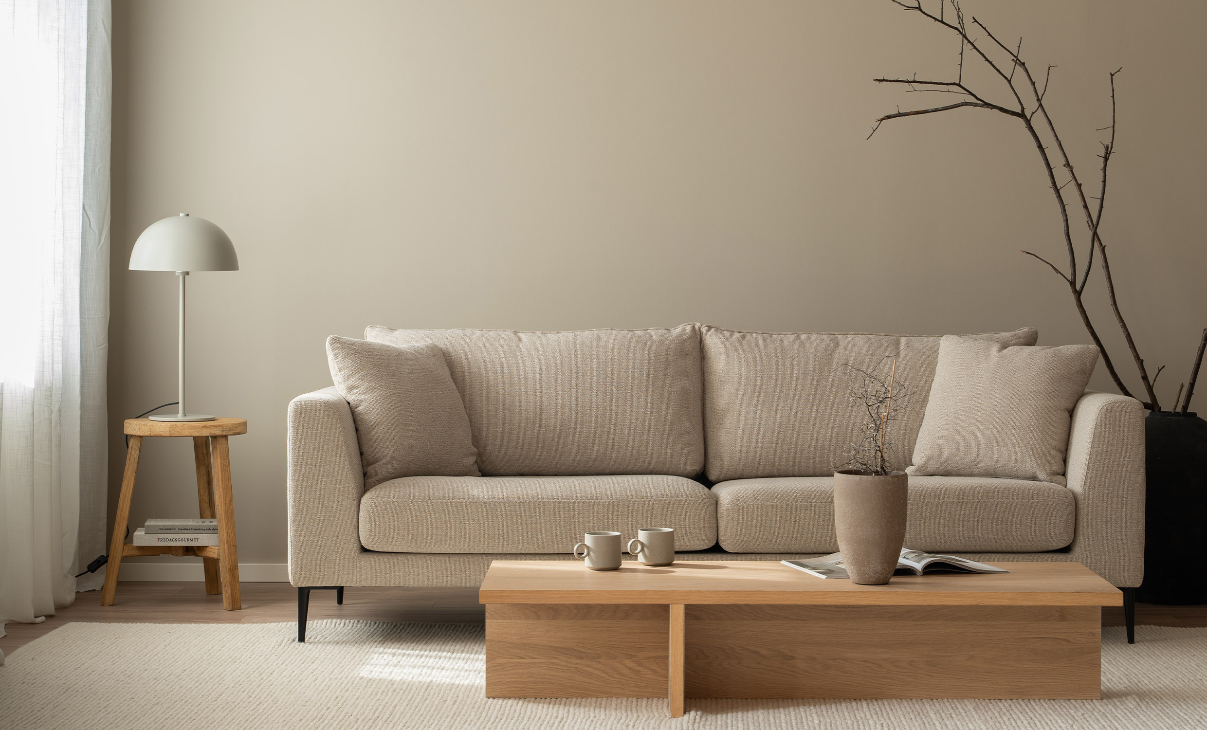 MILANO 3-sitssoffa Beige