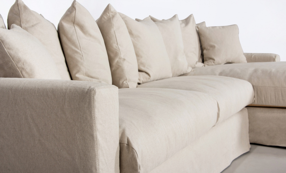 MONACO Premium Divansoffa Hger Beige i gruppen Vardagsrum / Soffor / Divansoffor hos SoffaDirekt.se (MO3DBE)