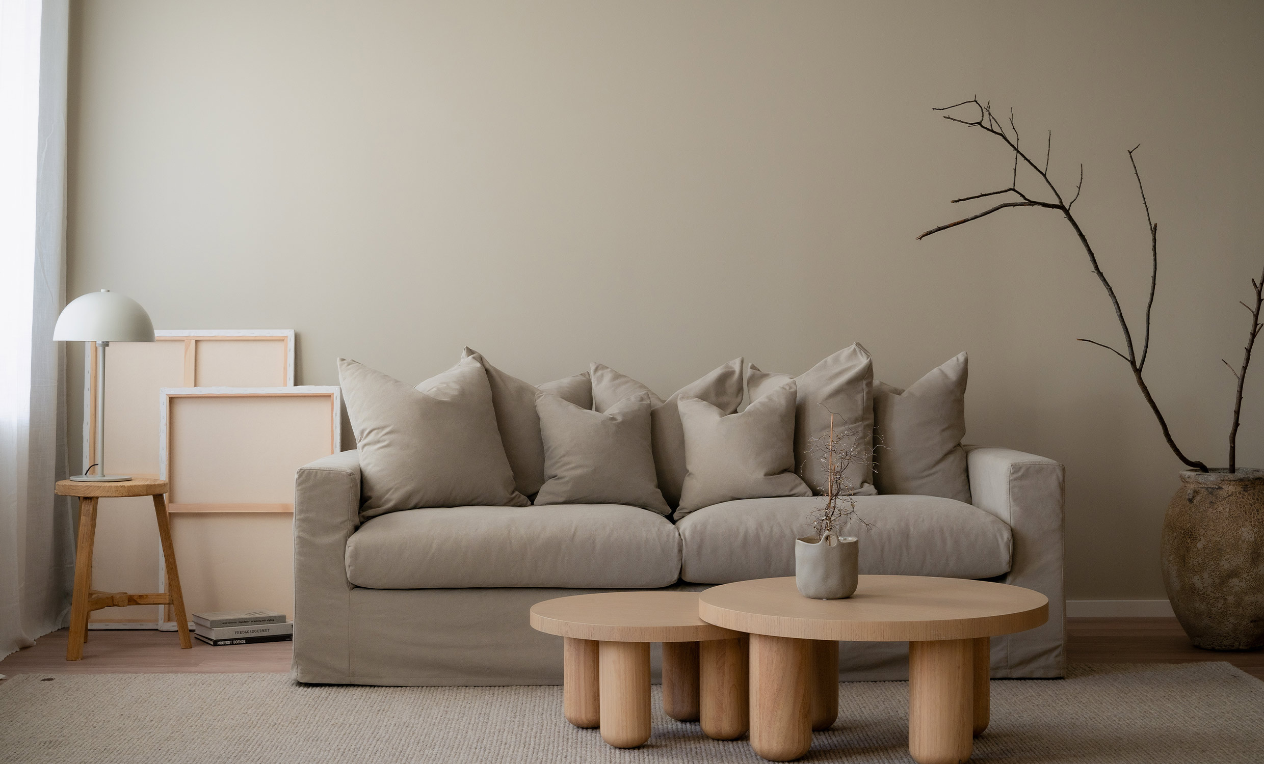 MONACO Premium 4-sitssoffa Khakibeige