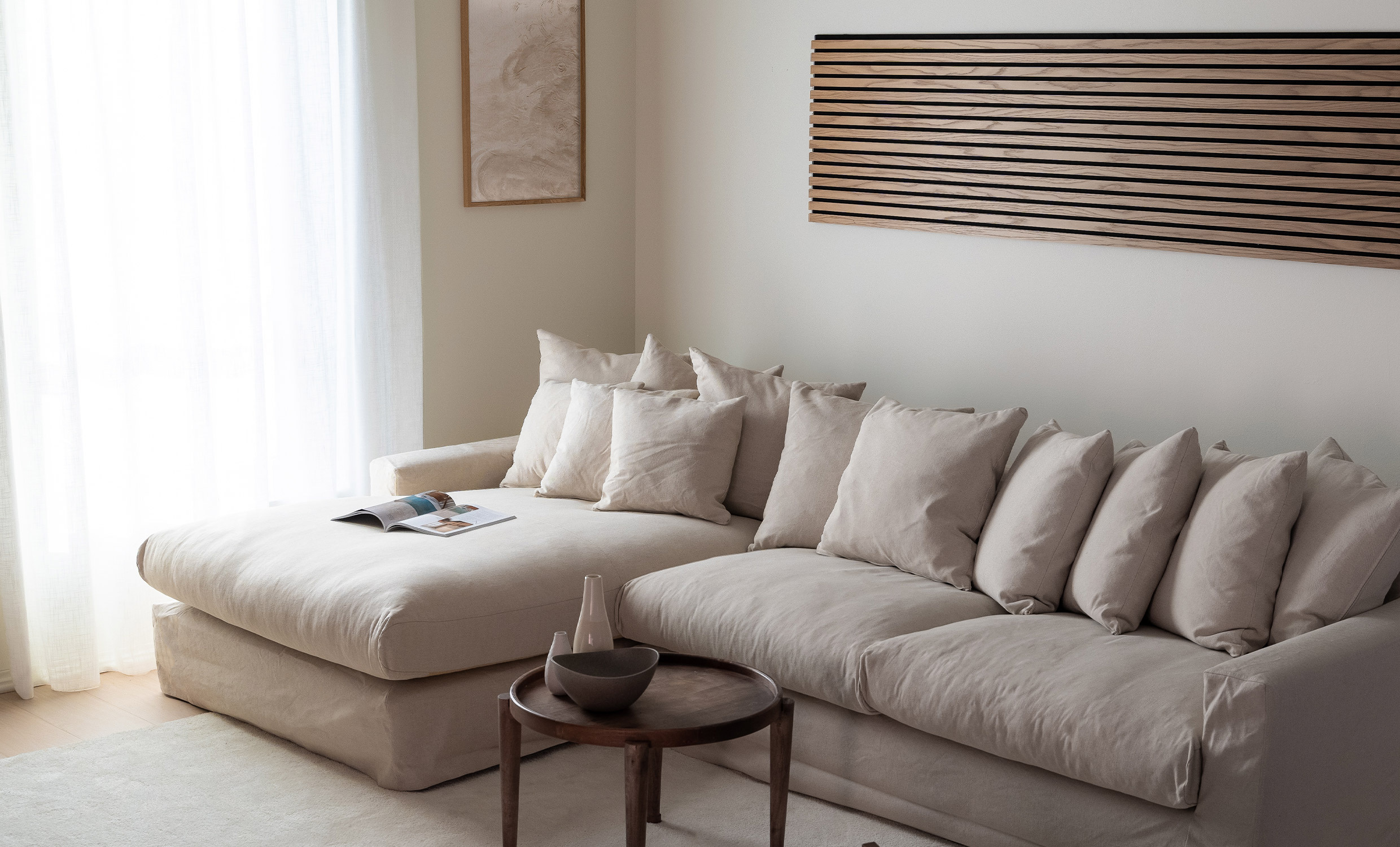 MONACO Premium Divansoffa Vnster Beige