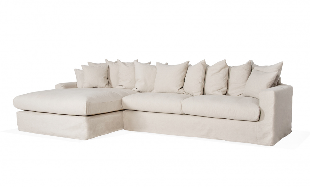 MONACO Premium Divansoffa Vnster Beige i gruppen Vardagsrum / Soffor / Beiga soffor hos SoffaDirekt.se (MOD3BE)