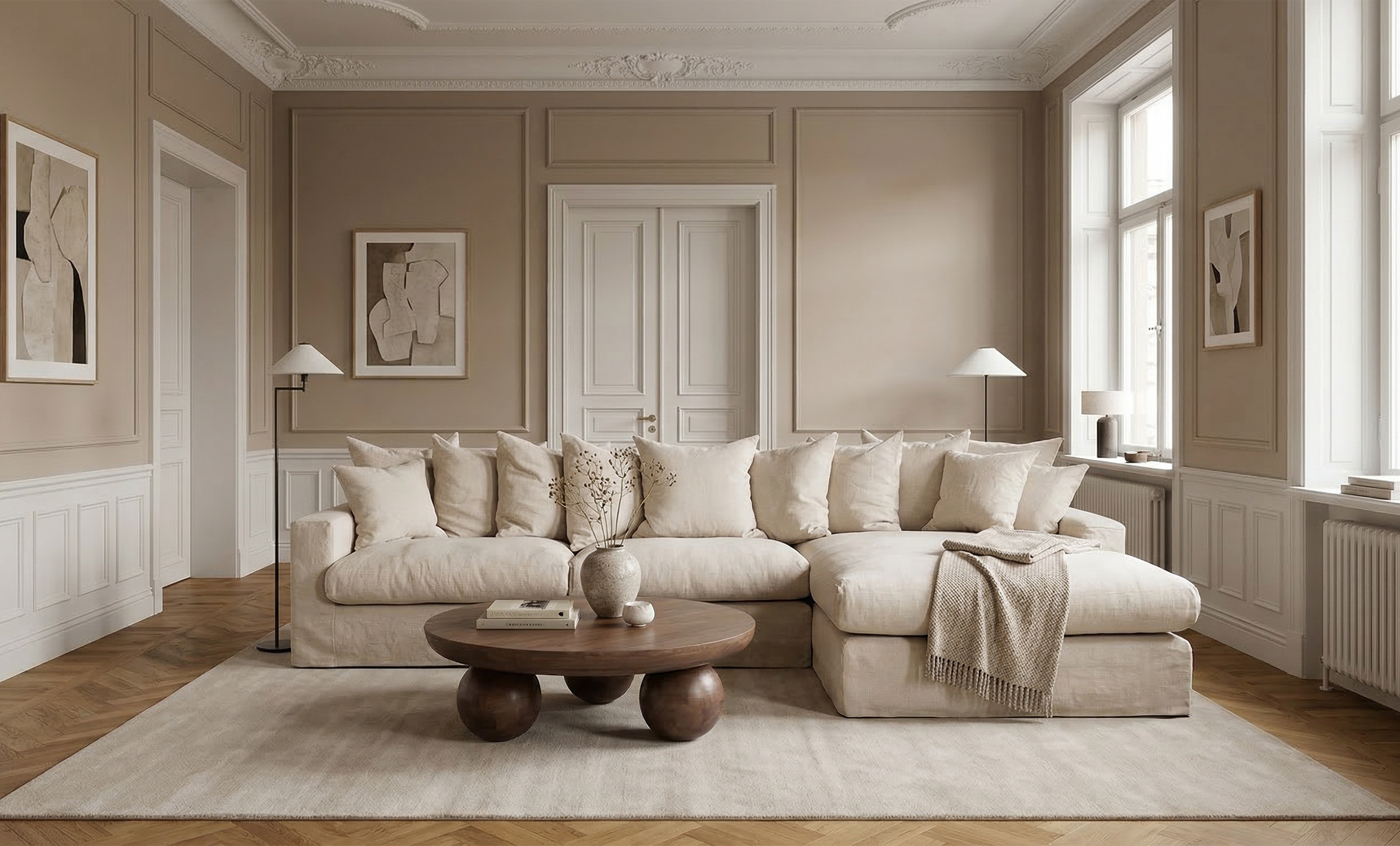 MONACO Divansoffa H�ger Beige