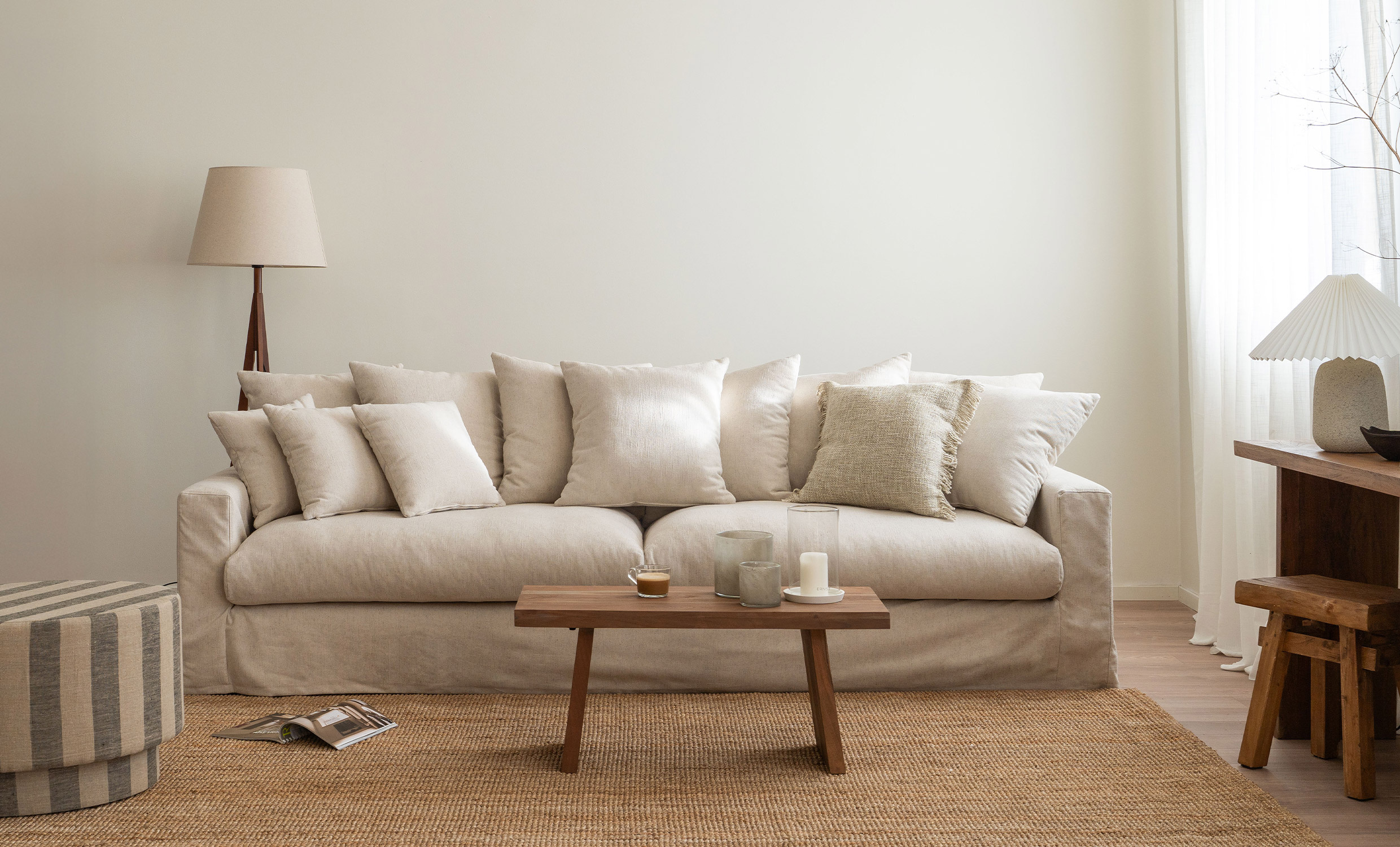 MONACO 4-sitssoffa Beige