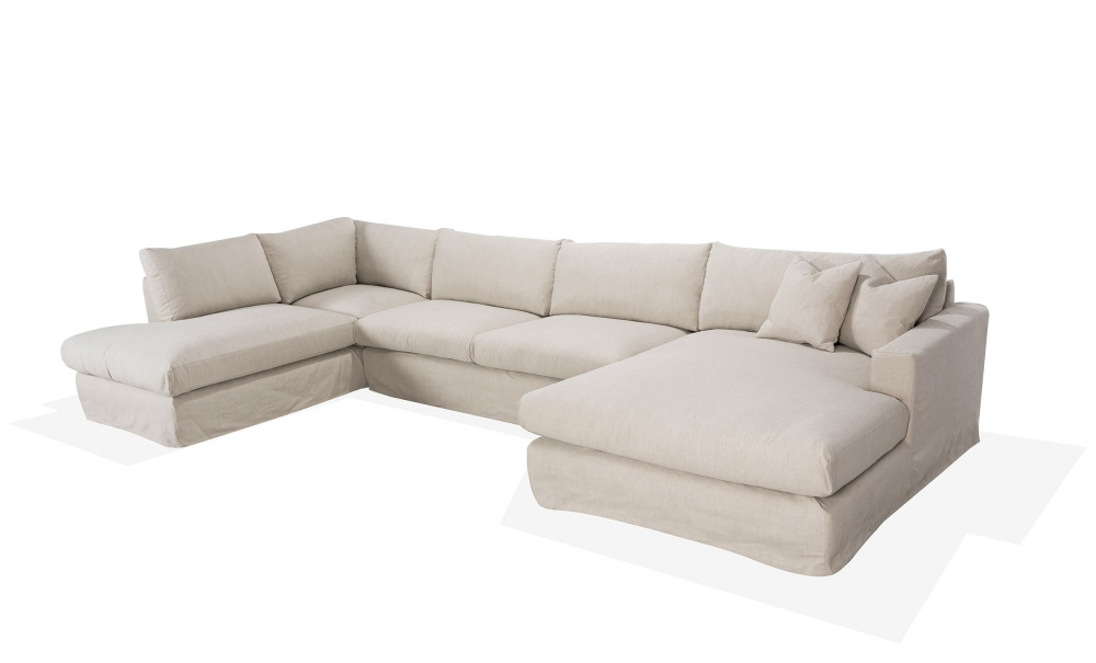 MAXIME U-Soffa Vnster Beige i gruppen Vardagsrum / Soffor / U-Soffor hos SoffaDirekt.se (MXA3DBE)